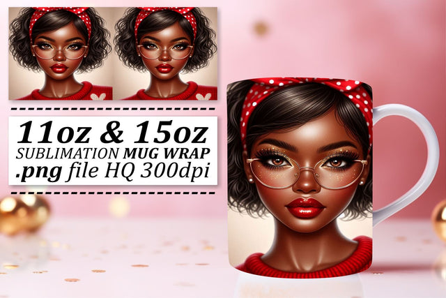 Elegant mug wrap designs, perfect for gifts! , Love Girl Sublimation afrosvg 