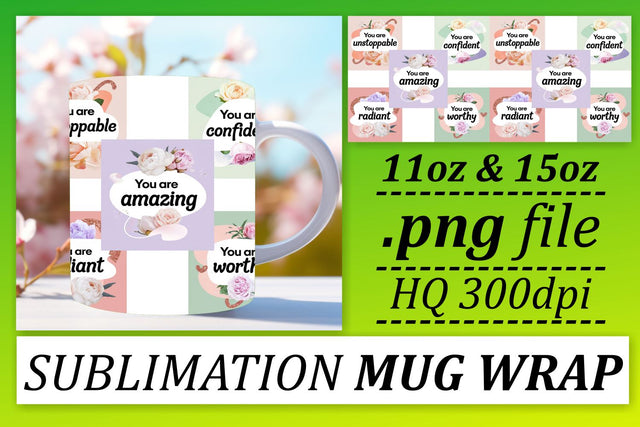 Elegant mug wrap designs, perfect for gifts! , Quote Sublimation afrosvg 