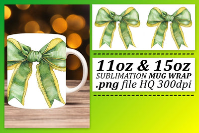 Elegant mug wraps, impress your family and friends! , Bow Sublimation afrosvg 