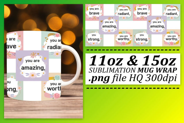 Elegant mug wraps, impress your family and friends! , Quote Sublimation afrosvg 