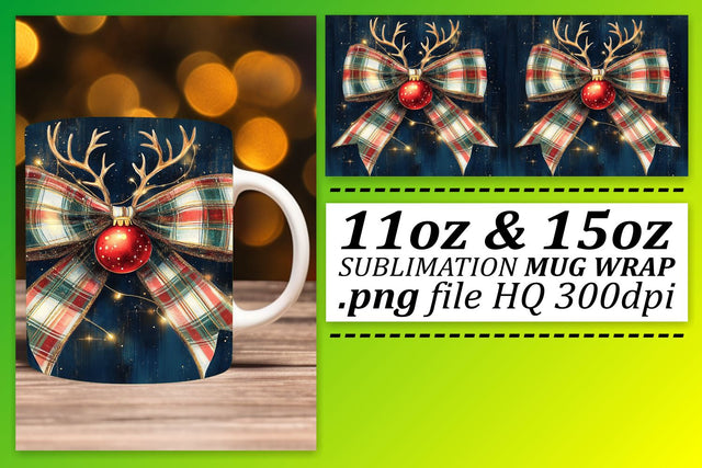 Elegant mug wraps, impress your family and friends! , Xmas Sublimation afrosvg 