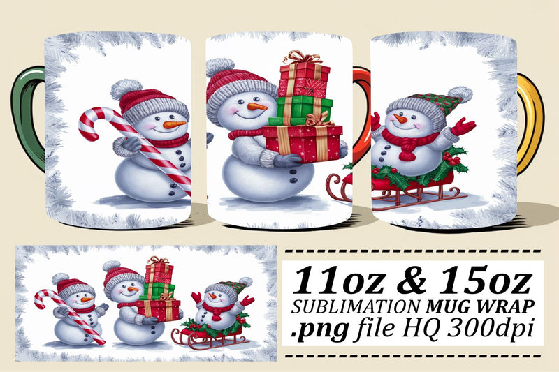 Elegant mug wraps, impress your friends and family! , Christmas Sublimation afrosvg 