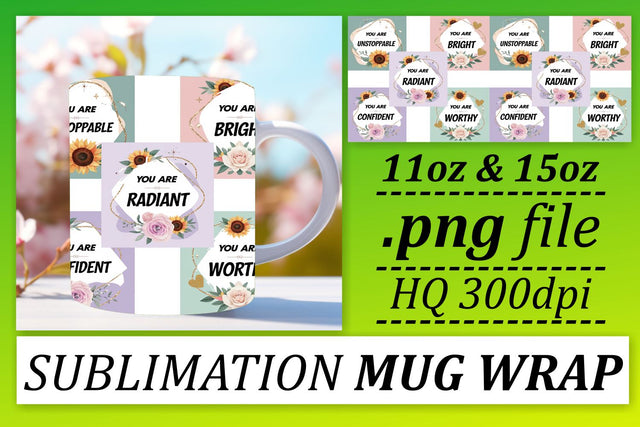Elegant mug wraps, impress your friends and family! , Quote Sublimation afrosvg 