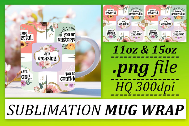 Elegant mug wraps, perfect for events and holidays! , Quote Sublimation afrosvg 
