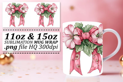 Elegant mug wraps, perfect for holidays and events! , Bow Sublimation afrosvg 