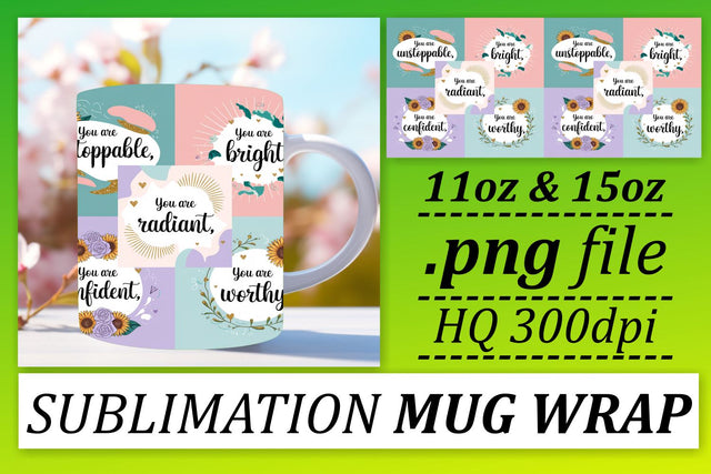 Elegant mug wraps, perfect for holidays and events! , Quote Sublimation afrosvg 