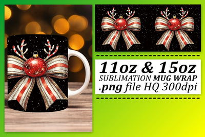 Elegant mug wraps, perfect for holidays and events! , Xmas Sublimation afrosvg 