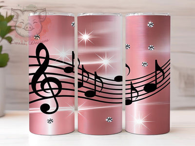 Elegant Music Notes Lover Tumbler, Musical Sublimation Design, Elegant Music Art, 20oz Music Lover Tumbler, Whimsical Music Mug, Artistic Note Cup, Creative Music Wrap Sublimation Lara' s Designs 