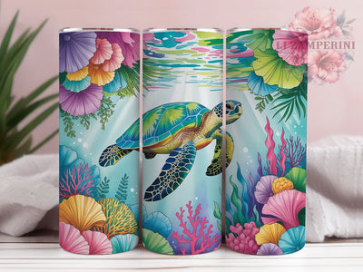 Elegant Ocean Sea Turtle Tumbler, Underwater Tumbler Design, Ocean Life Wrap, Elegant Turtle Wrap, Whimsical Marine Wrap, Sublimation Design, Trendy Gift Idea Sublimation Li Zamperini 
