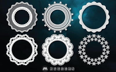 Elegant Outer Circle Lace Frames Collection – Intricate Design for Timeless Elegance SVG naemmiah021 