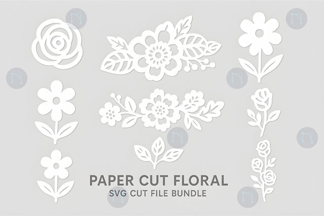 Elegant Paper Cut Floral SVG Bundle SVG MD JOYNAL ABDIN 
