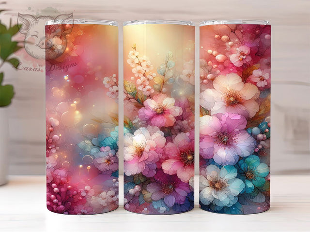 Elegant Peach Blossom Tumbler, Seamless Floral Tumbler, Spring Blossom Wrap, Elegant Flower Wrap, Pink Blossom Wrap, Sublimation Design, Trendy Gift Idea Sublimation Lara' s Designs 