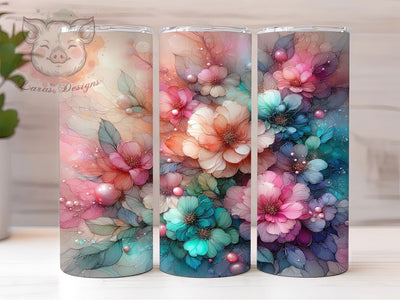 Elegant Peach Blossom Tumbler, Seamless Floral Tumbler, Spring Blossom Wrap, Elegant Flower Wrap, Pink Blossom Wrap, Sublimation Design, Trendy Gift Idea Sublimation Lara' s Designs 