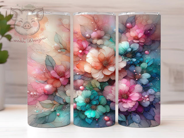 Elegant Peach Blossom Tumbler, Seamless Floral Tumbler, Spring Blossom Wrap, Elegant Flower Wrap, Pink Blossom Wrap, Sublimation Design, Trendy Gift Idea Sublimation Lara' s Designs 