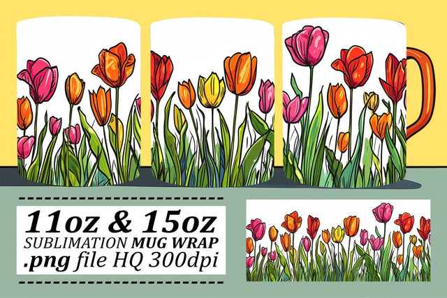 Elegant Petal Perfection Mug Pattern Art Sublimation afrosvg 