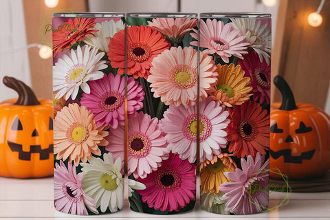 Elegant Pink Floral 20oz Tumbler Wrap Sublimation PixelChick 