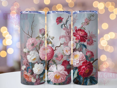 Elegant Pink Floral Blossom Tumbler, Spring Blossom Tumbler, Soft Flower Wrap, Elegant Pink Wrap, Gentle Floral Wrap, Sublimation Design, Trendy Gift Idea Sublimation SvggirlplusArt 