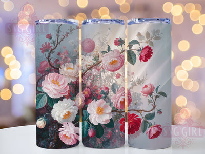 Elegant Pink Floral Blossom Tumbler, Spring Blossom Tumbler, Soft Flower Wrap, Elegant Pink Wrap, Gentle Floral Wrap, Sublimation Design, Trendy Gift Idea Sublimation SvggirlplusArt 