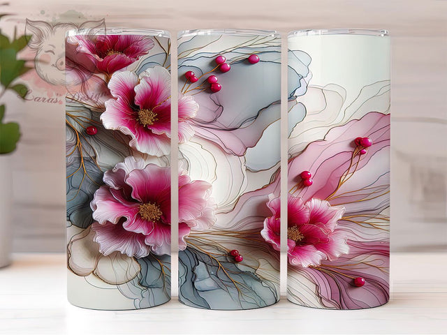 Elegant Pink Gold Marble Tumbler, Elegant Marble Wrap, Glam Gold Marble Cup, 20oz Sublimation Wrap, Stylish Marble Design Tumbler, Artistic Pink Gold Cup, Luxury Marble Theme Sublimation Lara' s Designs 