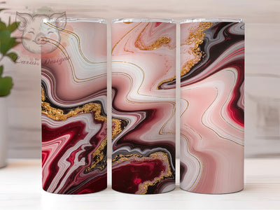 Elegant Pink Gold Silver Marble Tumbler, Elegant Metallic Wrap, 20oz Tumbler Sublimation, Glam Marble Art Design, Shimmer Stone Tumbler, Luxe Swirl Wrap, Chic Marble Sublimation Sublimation Lara' s Designs 