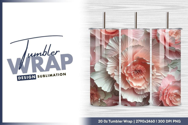 Elegant Pink Paper Flowers Background For Decoration Sublimation Regulrcrative 