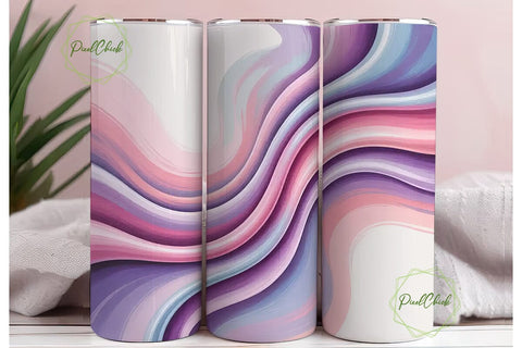 Elegant Purple Swirls 20oz Tumbler Wrap Sublimation PixelChick 