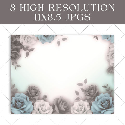 Elegant Regency Garden Junk Journal Paper | Printable Junk Journal Pages SVG Paige Cole Studio 