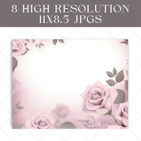 Elegant Regency Garden Junk Journal Paper | Printable Junk Journal Pages SVG Paige Cole Studio 