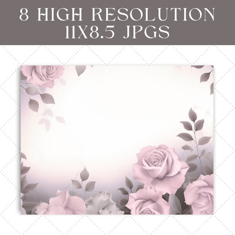 Elegant Regency Garden Junk Journal Paper | Printable Junk Journal Pages SVG Paige Cole Studio 