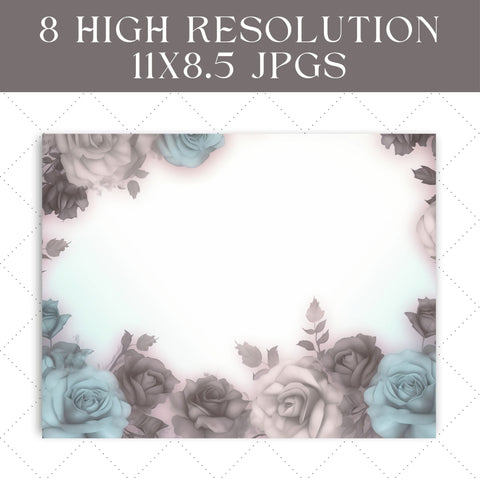 Elegant Regency Garden Junk Journal Paper | Printable Junk Journal Pages SVG Paige Cole Studio 