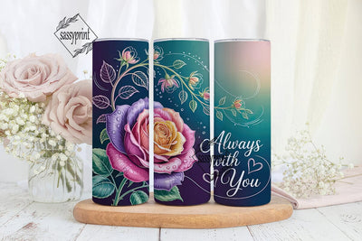 Elegant Rose 20oz Tumbler Wrap Sublimation sassyprint 