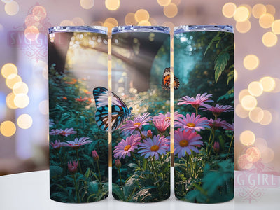 Elegant Seamless Blue Butterfly Tumbler, Elegant Butterfly Tumbler, Seamless Butterfly Wrap, Whimsical Blue Wrap, Artistic Butterfly Wrap, Sublimation Design, Trendy Gift Idea Sublimation SvggirlplusArt 