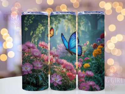 Elegant Seamless Blue Butterfly Tumbler, Elegant Butterfly Tumbler, Seamless Butterfly Wrap, Whimsical Blue Wrap, Artistic Butterfly Wrap, Sublimation Design, Trendy Gift Idea Sublimation SvggirlplusArt 