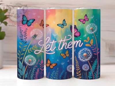Elegant Seamless Dandelion Tumbler, Whimsical Floral Tumbler, Elegant Dandelion Wrap, Artistic Seamless Wrap, Rustic Flower Wrap, Sublimation Design, Trendy Gift Idea Sublimation Lara' s Designs 