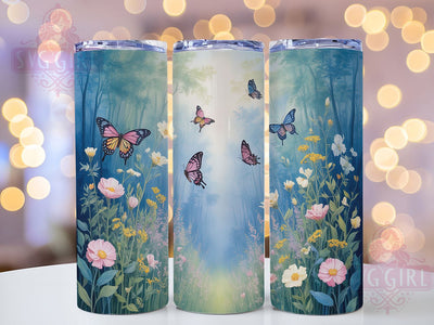 Elegant Seamless Floral Butterfly Tumbler, Elegant Butterfly Tumbler, Seamless Butterfly Wrap, Whimsical Floral Wrap, Artistic Butterfly Wrap, Sublimation Design, Trendy Gift Idea Sublimation SvggirlplusArt 