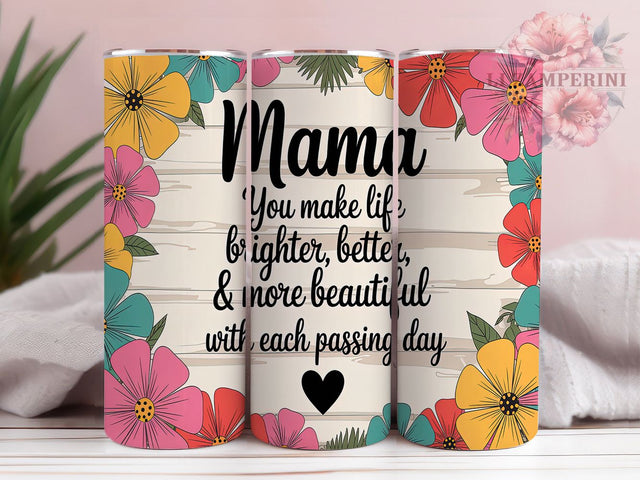 Elegant Sentimental Mama Life Tumbler Wrap, Floral Mothers Day PNG, 20oz Sublimation Design, Sentimental Mama Tumbler, Mother’s Day Gift Wrap, Elegant Floral Tumbler Design Sublimation Li Zamperini 