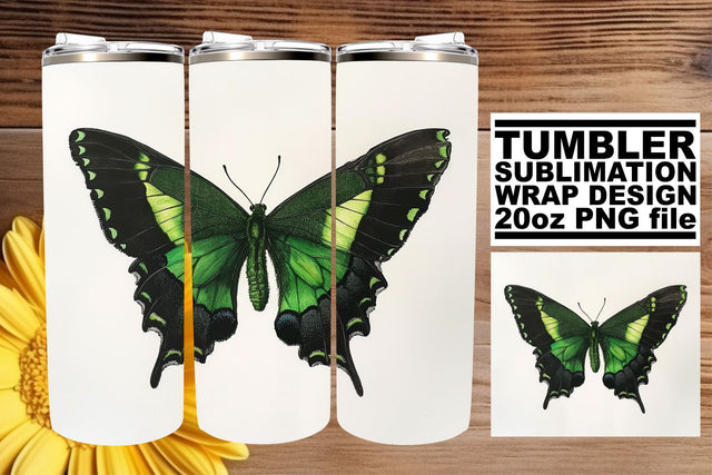 Elegant Spring Butterfly Tumbler Wrap Sublimation afrosvg 