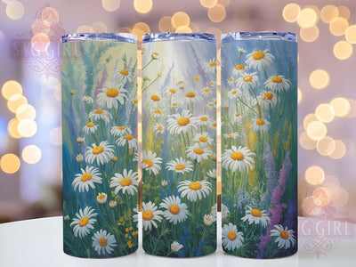Elegant Spring Daisy Floral Tumbler, Spring Flower Tumbler, Whimsical Daisy Wrap, Elegant Floral Wrap, Vibrant Spring Wrap, Sublimation Design, Trendy Gift Idea Sublimation SvggirlplusArt 