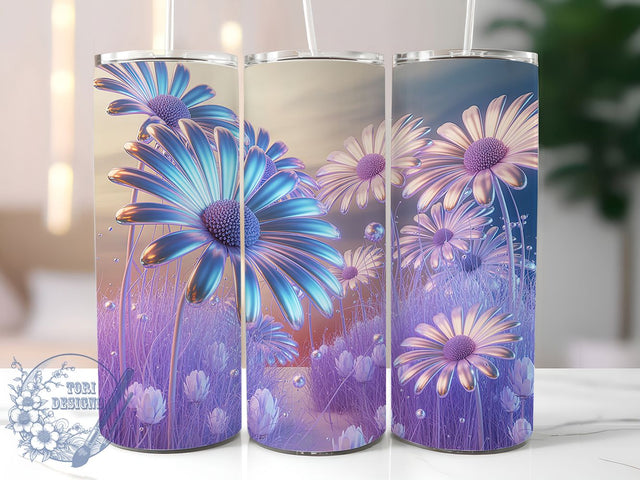 Elegant Spring Daisy Tumbler, Daisy Wrap, Elegant Design, Sublimation Art, 20oz Tumbler, Nature Theme, Fresh Pattern Sublimation ToriDesigns 