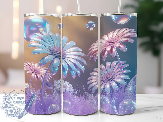 Elegant Spring Daisy Tumbler, Daisy Wrap, Elegant Design, Sublimation Art, 20oz Tumbler, Nature Theme, Fresh Pattern Sublimation ToriDesigns 