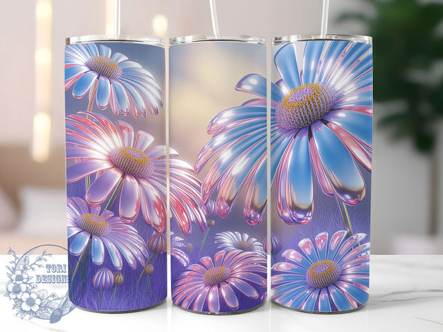 Elegant Spring Daisy Tumbler, Daisy Wrap, Elegant Design, Sublimation Art, 20oz Tumbler, Nature Theme, Fresh Pattern Sublimation ToriDesigns 