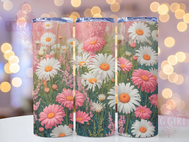 Elegant Spring Daisy Tumbler, Spring Daisy Tumbler, Cute Flower Wrap, Elegant Daisy Wrap, Soft Floral Wrap, Sublimation Design, Trendy Gift Idea Sublimation SvggirlplusArt 