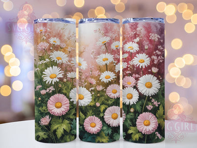 Elegant Spring Daisy Tumbler, Spring Daisy Tumbler, Cute Flower Wrap, Elegant Daisy Wrap, Soft Floral Wrap, Sublimation Design, Trendy Gift Idea Sublimation SvggirlplusArt 