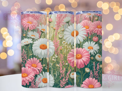 Elegant Spring Daisy Tumbler, Spring Daisy Tumbler, Cute Flower Wrap, Elegant Daisy Wrap, Soft Floral Wrap, Sublimation Design, Trendy Gift Idea Sublimation SvggirlplusArt 