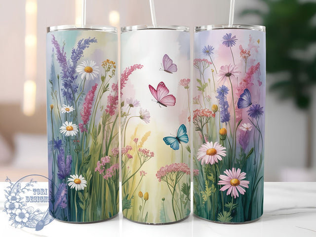 Elegant Spring Flower Lover Tumbler, Flower Lover Tumbler, Spring Vibe Wrap, Elegant Floral Wrap, Whimsical Spring Wrap, Sublimation Design, Trendy Gift Idea Sublimation ToriDesigns 