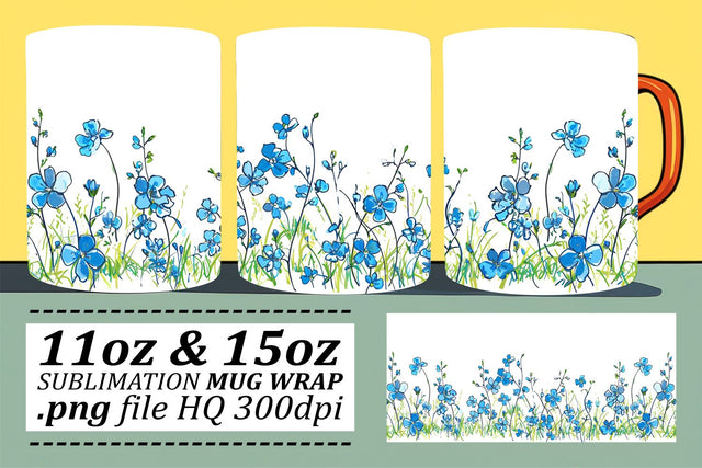 Elegant Springtime Symphony Mug Pattern Sublimation afrosvg 