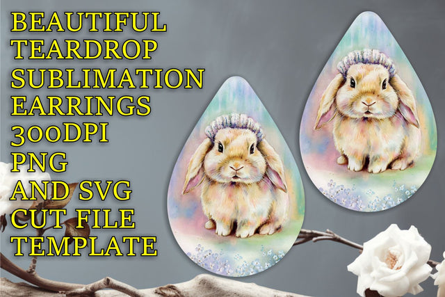 Elegant sublimation template for earrings, high-quality PNG, Animals Sublimation HoodArtCraft 