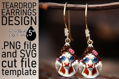 Elegant teardrop earrings, perfect for sublimation designs! , Valentines Sublimation afrosvg 