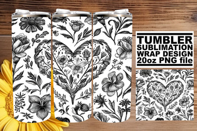 Elegant Tumbler Decor for Romance Sublimation afrosvg 