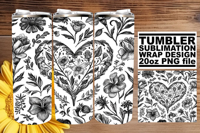 Elegant Tumbler Decor for Romance Sublimation afrosvg 